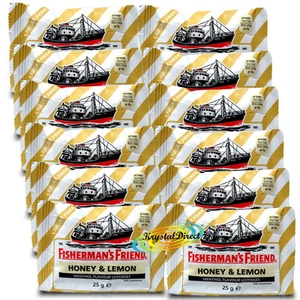 12x Fisherman's Friend Honey And Lemon Sugar Free Lozenges Sweeteners 25g - Picture 1 of 1