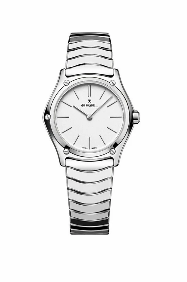 EBEL 1216448A Swiss Sport Classic 29mm Silver Stainless Steel Case and Strap Woman's Wristwatch