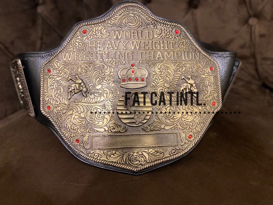 Nuevo Cinturón Antiguo Crumrine Big Gold Campeonato de Lucha Libre 6mm Herramientas Cuero Foto 1 de 4