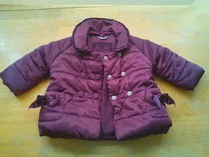 Girl's Coat Mayoral Designer Baby Chio Size 3 months Purple Winter Polyester - Picture 1 of 5