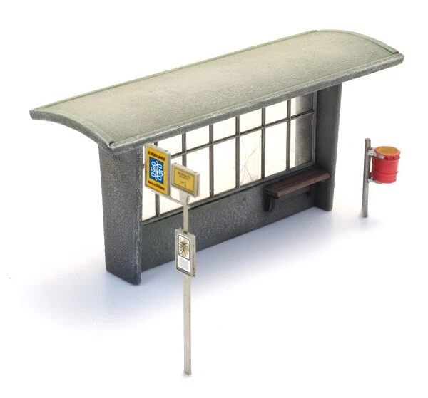 ARTITEC 10.378 Arrêt De Bus Avec Abri En Béton Pz.3 HO 1 87