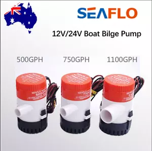 SEAFLO 350 500 750 1100GPH 12V/24V Boat Bilge Pump Water Marine Submersible 3/4" - Picture 1 of 9
