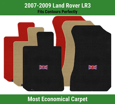 Alfombrillas delanteras Lloyd Velourtex para Land Rover LR3 '07-09 con logotipo de bandera británica Foto 1 de 4