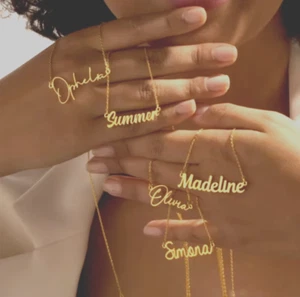 Customized Name Necklace Multiple Font Styles Personalized Handmade Jewelry - Picture 1 of 5