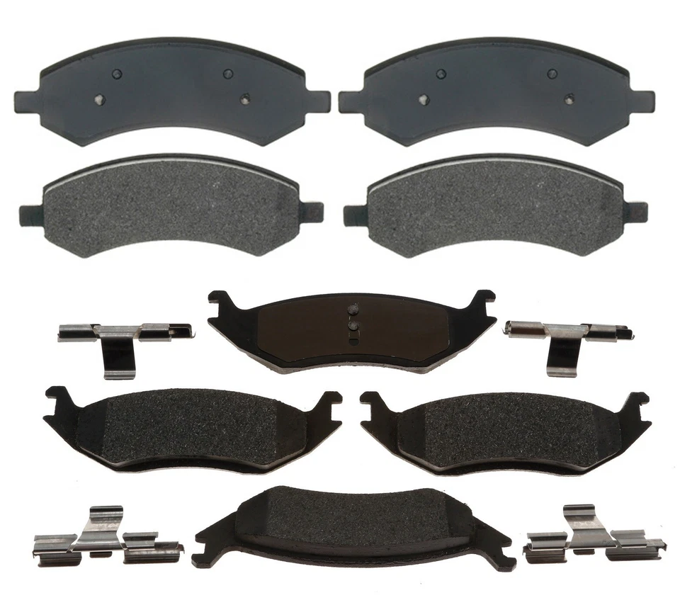 Kit de juegos de pastillas de freno semimetálicas delanteras y traseras ACDelco para Dodge Ram 1500 SLT ST Foto 1 de 1