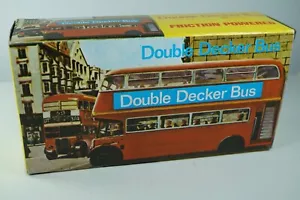 1960’s Vintage Double Decker Friction Powered Red London Bus Hong Kong MIB 1970s - Picture 1 of 4