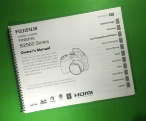 Owners Manual for Fujifilm S2900 S2980 S2995 Camera 144 Pages W/Clear Covers! - Picture 1 of 1