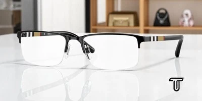 BURBERRY BE1282 1001 Black Demo Lens 55 mm Men's Eyeglasses - Image 1 of 4