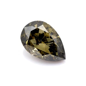 0.30 Ct Natural Fancy Dark Color Chameleon Diamond Pear VS2 GIA Certified Rare - Picture 1 of 7