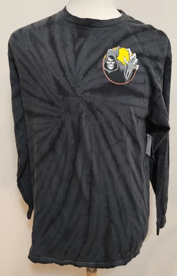 Spirit 万圣节标志死神长袖衬衫深领带染料成人 M 码 — 第 1/4 张图片