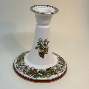 Vintage Boxed Christmas Rose Spode Candlestick - Picture 1 of 5