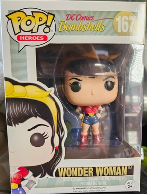 SET OF 4 - Funko Pop DC Bombshells Wonder Woman and Others # 167 #168 #221 #223 - Image 1 of 4