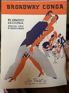 B 1938 Spartiti 'Broadway Conga' di Ernesto Lecuona + Foglio Bonus - Foto 1 di 3
