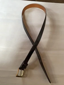 Brooks Brothers Black Leather Belt 40 90cm Brass Buckle Dress Classic Preppy USA - Picture 1 of 9