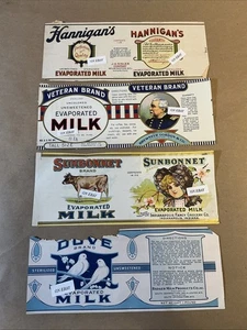 Group Of 4 Pre-1950s Evaporated Milk Labels Brewster Gordon Co. INV-AQ1285 - Picture 1 of 21