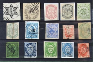 KOLUMBIEN 15 klassische Stempel imperf - können spätere Drucke oder Kopien sein (HcW86) - Bild 1 von 3
