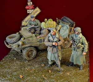 Waffen SS big set, Ardennes 1944 4 Figures Kit in Resina Dday Miniatures 35162 - Imagen 1 de 2