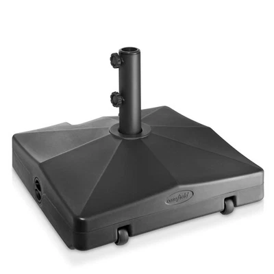 Base de paraguas de patio, capacidad 64 lb, soporte rodante rellenable de alta resistencia con... Foto 1 de 4