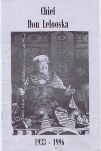 RARE Native American Chief Lelooska (1933-1996) Funeral Program 8 pp, 8.5"x 5.5" - Picture 1 of 4