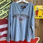 Vintage 99s Harley Davidson Embroidered Long sleeves shirt Size XL V-Twin Power