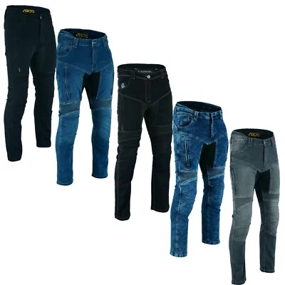 Mens Motorcycle Jeans Biker Jeans Jeans with Protectors Biker Motorbike Aramid Pants - Image 1 of 2