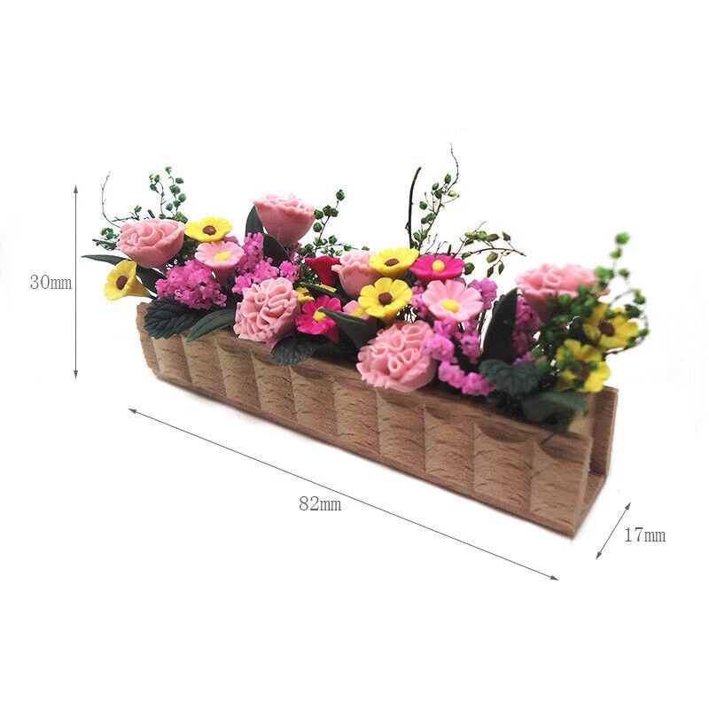 TuToy 1:12 Puppenhaus-Blumentopf Aus Ton – 80x60 Mm, Miniatur-Deko Für Puppenhäuser & Dioramen