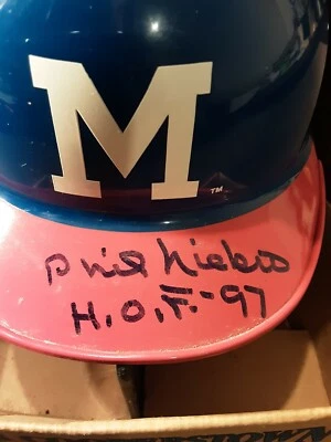 Phil Niekro Signed Mini Helmet  Milwaukee Braves JSA COA  - Image 1 of 4