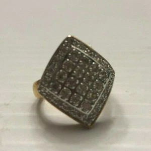 Nuevo anillo de oro de 14 quilates de circonio cúbico de circonio de 14 quilates Elder-Beerman talla 6 - Imagen 1 de 4
