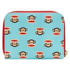 Loungefly Paul Frank Julius Head Allover Print Zip Around Faux Leather Wallet