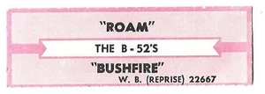 Jukebox Title Strip - The B-52's: "Roam" / "Bushfire" von 1989 - Bild 1 von 1