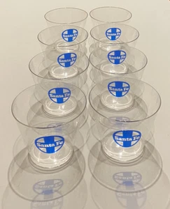 BNSF Santa Fe Plastic Bar Cup Tumblers Set of 8 Bar Ware - Picture 1 of 4