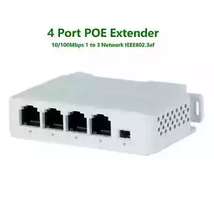 Ripetitore switch di rete extender 4 porte Gigabit POE IEEE802.3af/at switch PoE - Foto 1 di 14