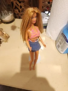 Butterfly Art Barbie Doll Tattoos Mattel Outfit Crimped Hair 1998 Minty C253  - Picture 1 of 3