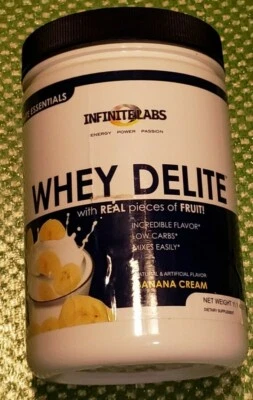 Infinite Labs - WHEY DELITE - Crema de plátano - 11,1 oz - Mejor fecha de caducidad de 9/2026 Foto 1 de 4