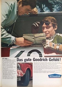 BF Goodrich, GT 100, originale Werbung aus 1968 mit Landkarte - Bild 1 von 1