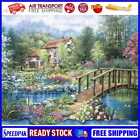 11Ct Stamped Diy Villa Cross Stitch Full Embroidery Canvas Home Wall Decor Kit