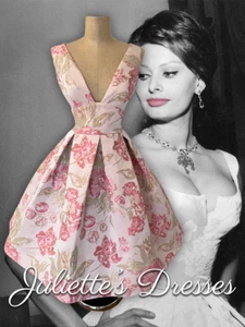 BNWOT Myleene Klass 50s Vintage Style Jacquard Wedding Evening Party Dress 14 - Picture 1 of 3
