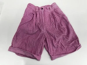 Kyoto Kasuals Womens Shorts Size 5 Pink Corduroy High Waisted Pleated Vintage - Picture 1 of 11