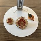 Vintage Fire Dept. - Firefighter Maltese Cross Logo Pin - White/Red  USA Pin