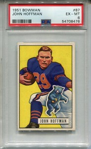 1951 Bowman #87 John Hoffman PSA 6 EX-MT Chicago Bears