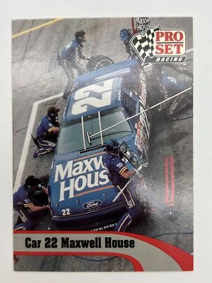 Car 22 Maxwell House #162 - Pro Set Racing Card - 1992 Pro Set Winston Cup - NM - Image 1 of 2