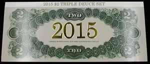 2015 BEP $2 Triple Deuce Set NY San Francisco Dallas Districts S/N 20156095 - Picture 1 of 7