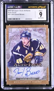 Daniel Briere signiert 2007-08 Upper Deck Artifacts Auto-Facts #AF-DB CGC 9 Auto 9 - Bild 1 von 2