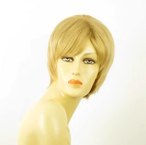 100% Natural Hair Short Blonde Wig ref LAETITIA 22 - Picture 1 of 9