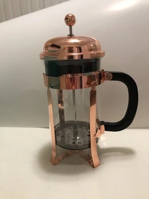 Copper French Press, Boding Chambord, 6 Cup, 24oz., Durable Glass, Black Handle - Image 1 of 4