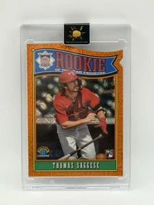 2025 Bowman Chrome Thomas Saggese Rookie of the Year Favorites Orange Mojo /25 - Picture 1 of 2