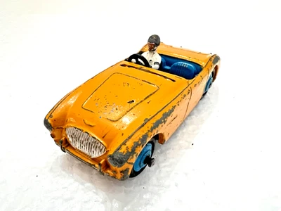 Coche vintage Dinky Toys AUSTIN HEALY No. 109 con driver - naranja Foto 1 de 4