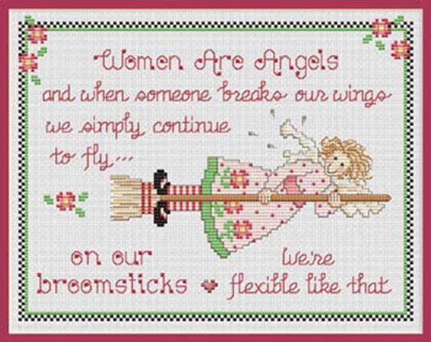 Women Are Angels by Sue Hillis cross stitch pattern - Image 1 of 1