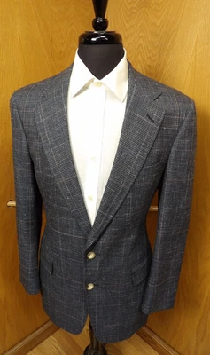 Blazer Hombre Abrigo Deportivo Chaqueta Austin Reed 40r Azul H.T Ventana Payne Lana Bld Q#4 Foto 1 de 4