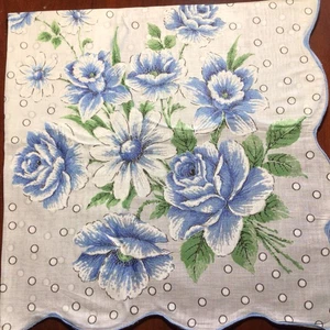 Vintage Taschentuch, neu, Damen Taschentuch, geblümt. - Bild 1 von 8